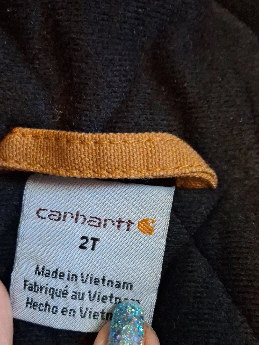 Carhartt Kids Hooded Zip Jacket in Carhartt Brown Winter Coat Warm Size 2T Boys